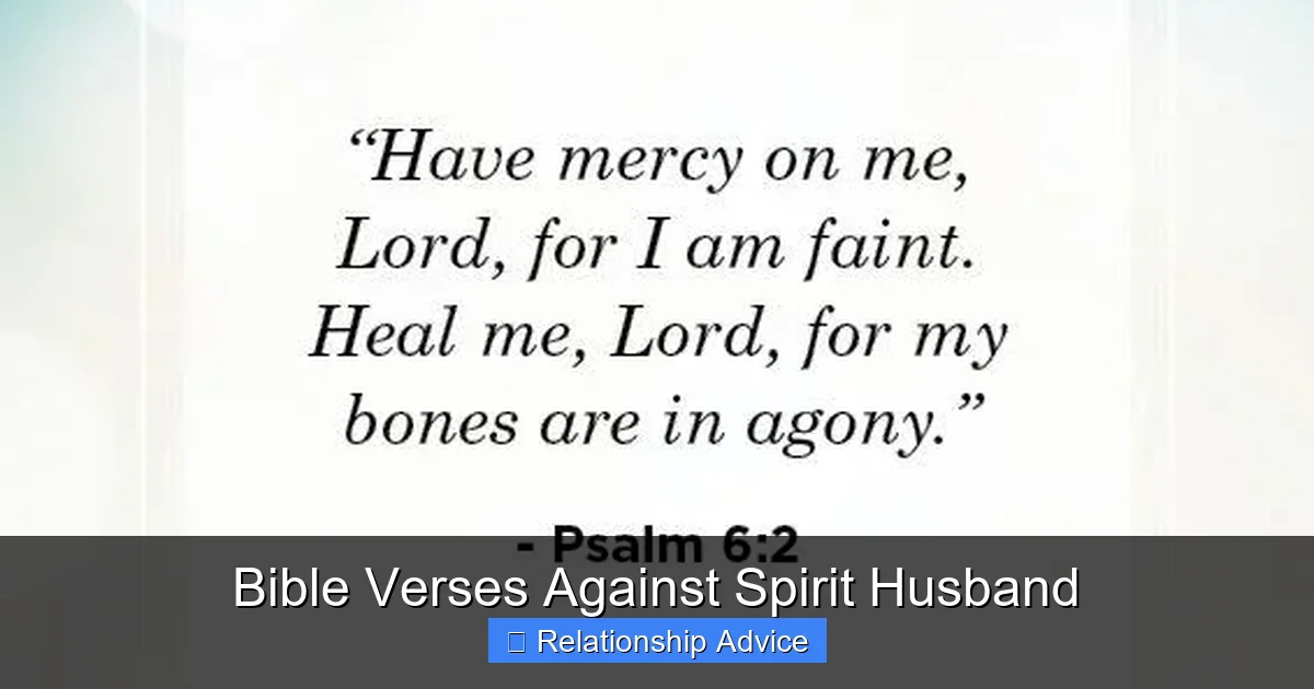 Bible Verses Against Spirit Husband