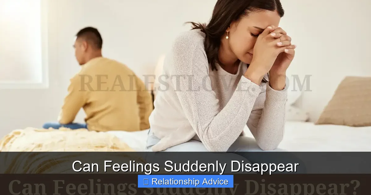 Can Feelings Suddenly Disappear