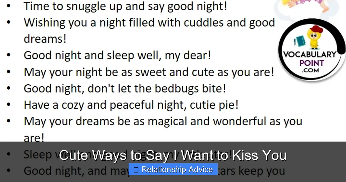 Cute Ways to Say I Want to Kiss You