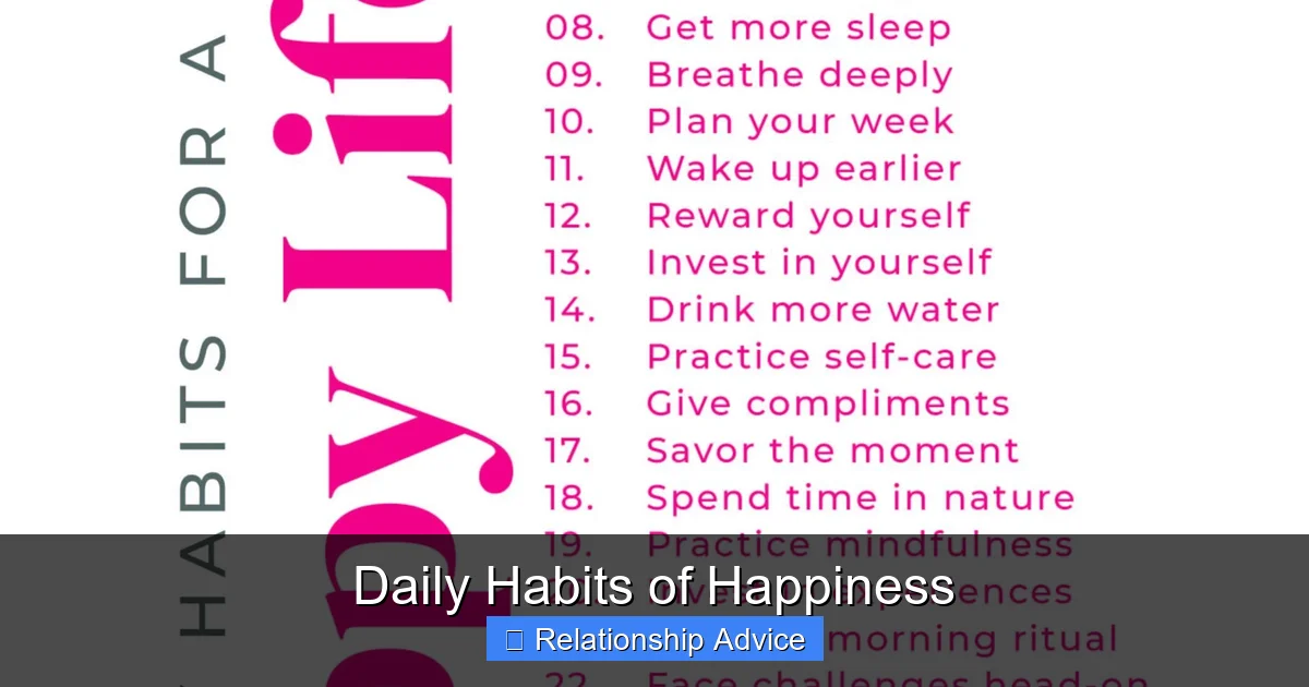Daily Habits of Happiness