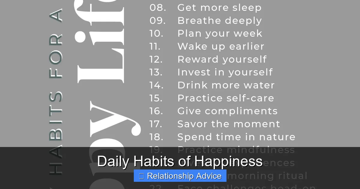 Daily Habits of Happiness