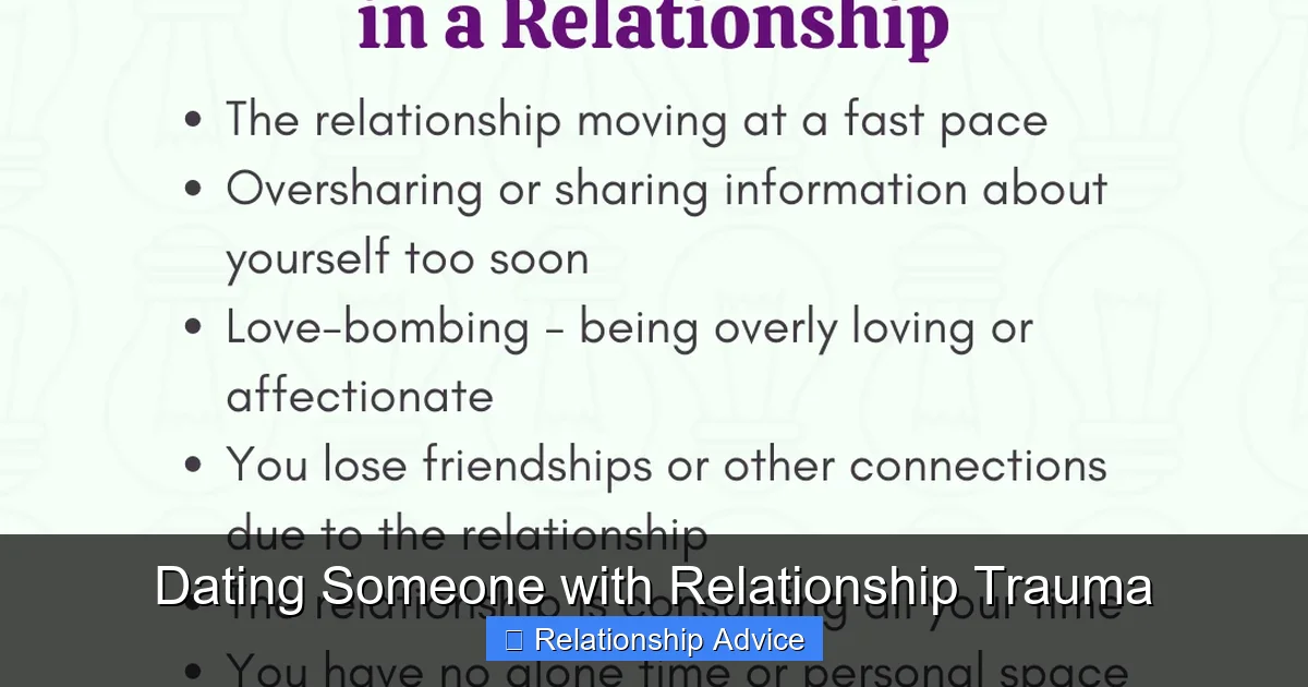 Dating Someone with Relationship Trauma