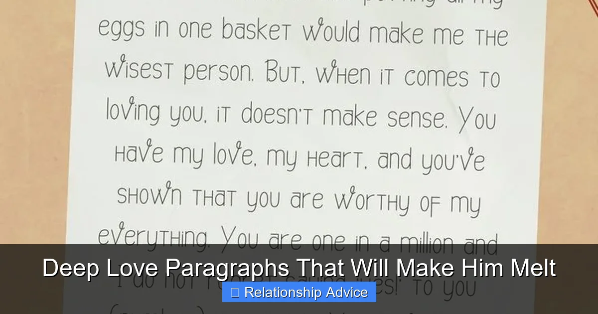 Deep Love Paragraphs That Will Make Him Melt