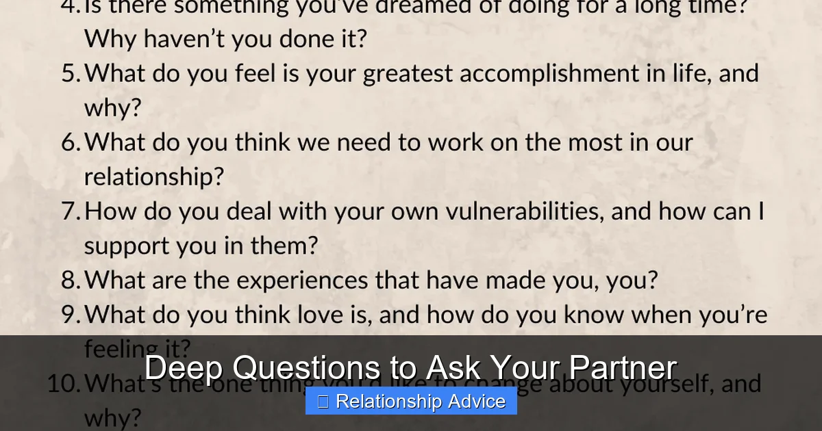 Deep Questions to Ask Your Partner