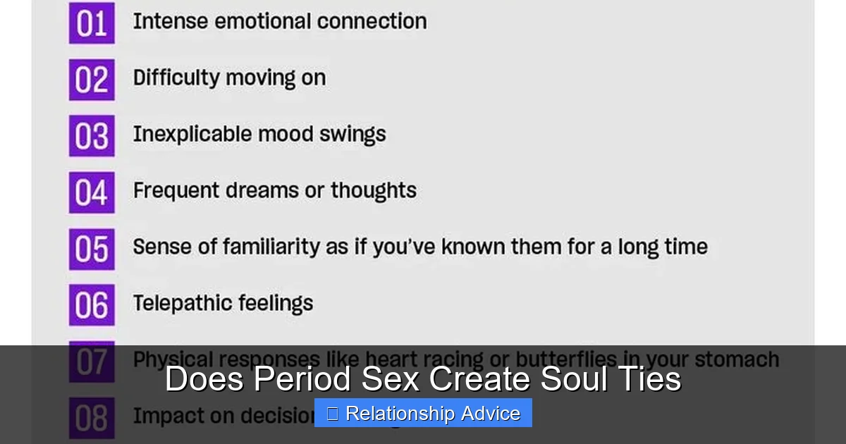 Does Period Sex Create Soul Ties