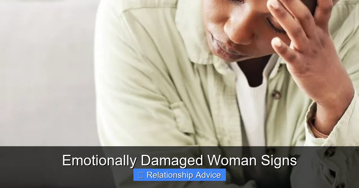 Emotionally Damaged Woman Signs