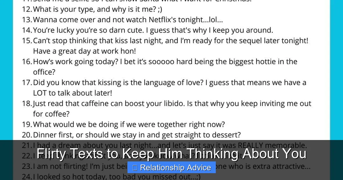 Flirty Texts to Keep Him Thinking About You