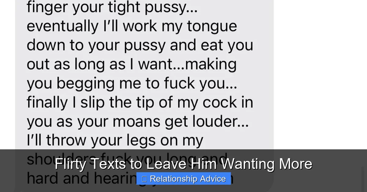 Flirty Texts to Leave Him Wanting More