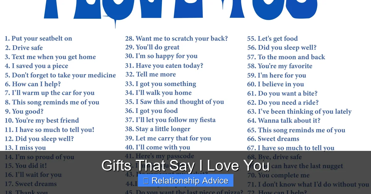 Gifts That Say I Love You