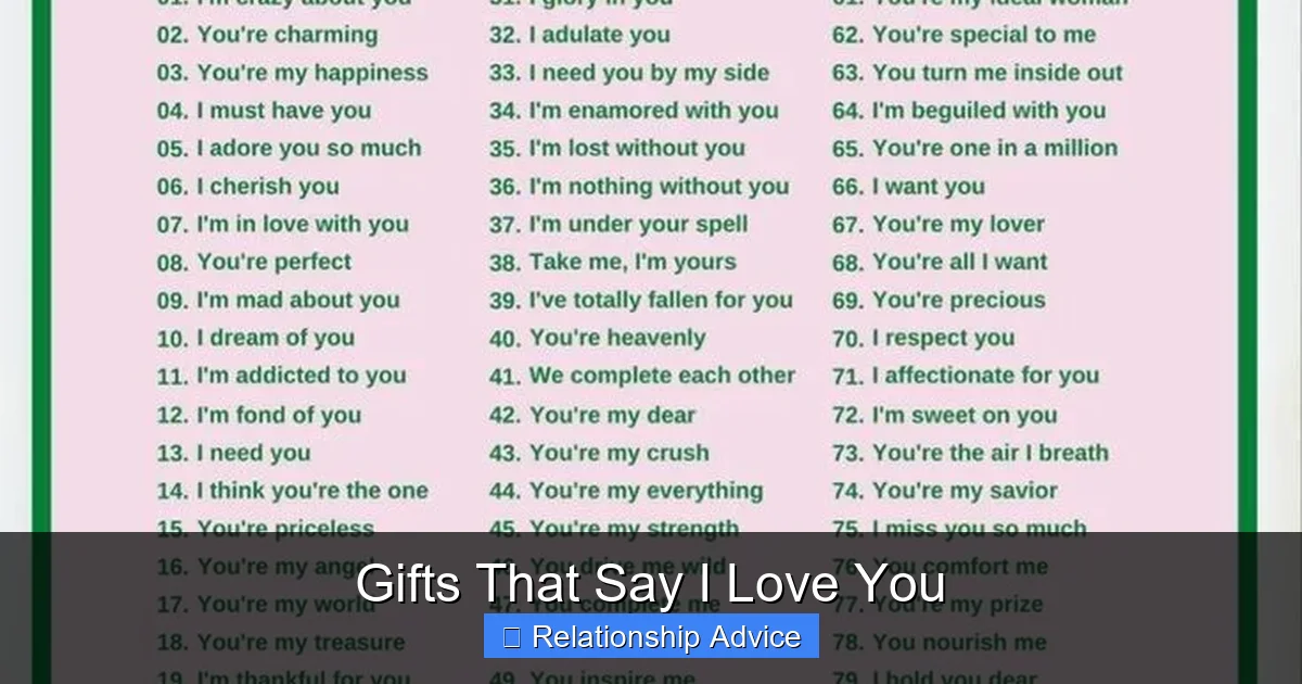 Gifts That Say I Love You
