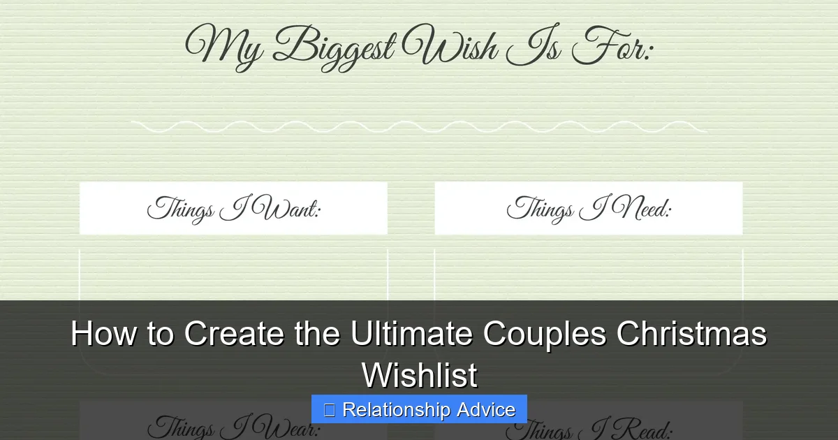 How to Create the Ultimate Couples Christmas Wishlist