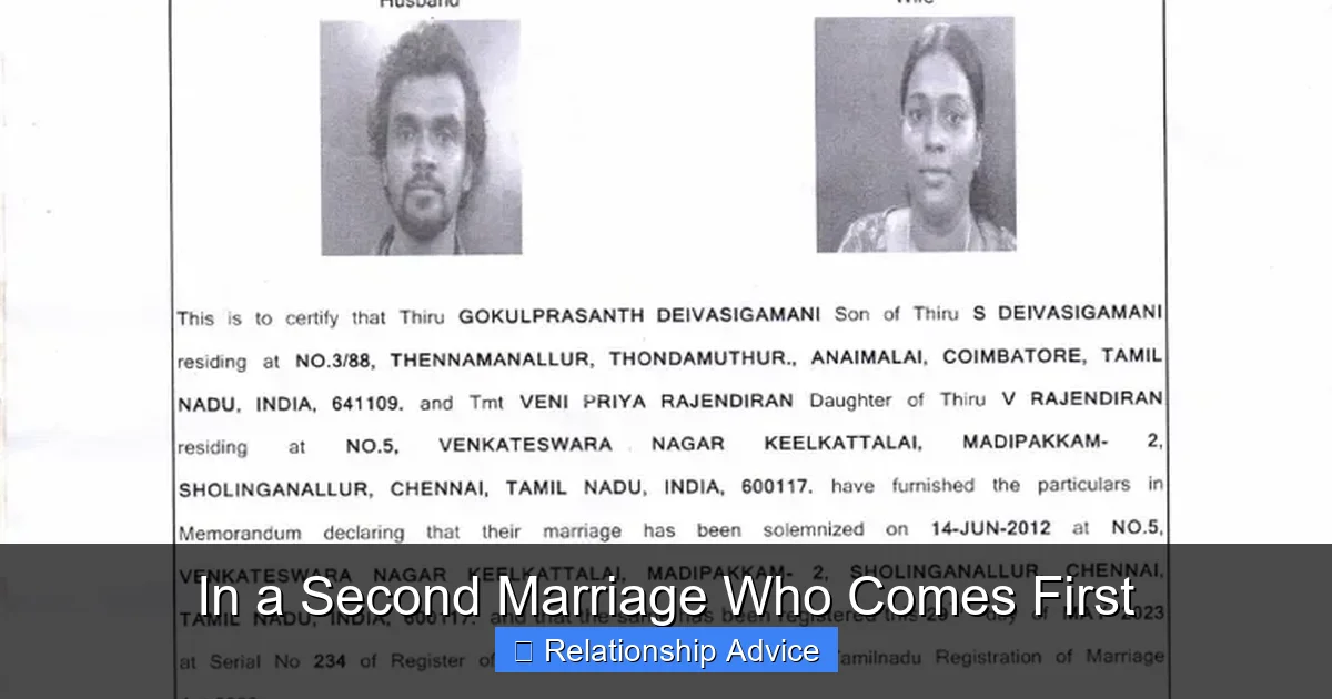 In a Second Marriage Who Comes First