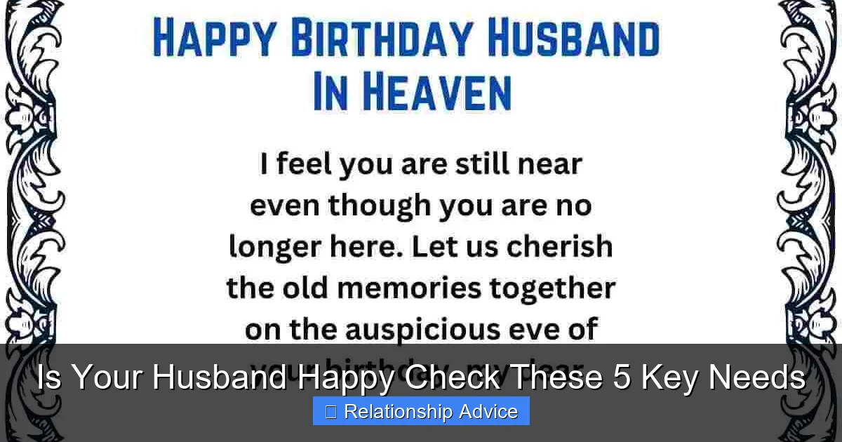 Is Your Husband Happy Check These 5 Key Needs