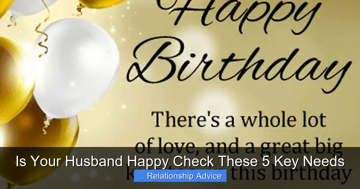 Is Your Husband Happy Check These 5 Key Needs