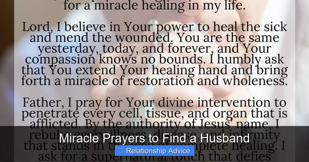 Miracle Prayers to Find a Husband
