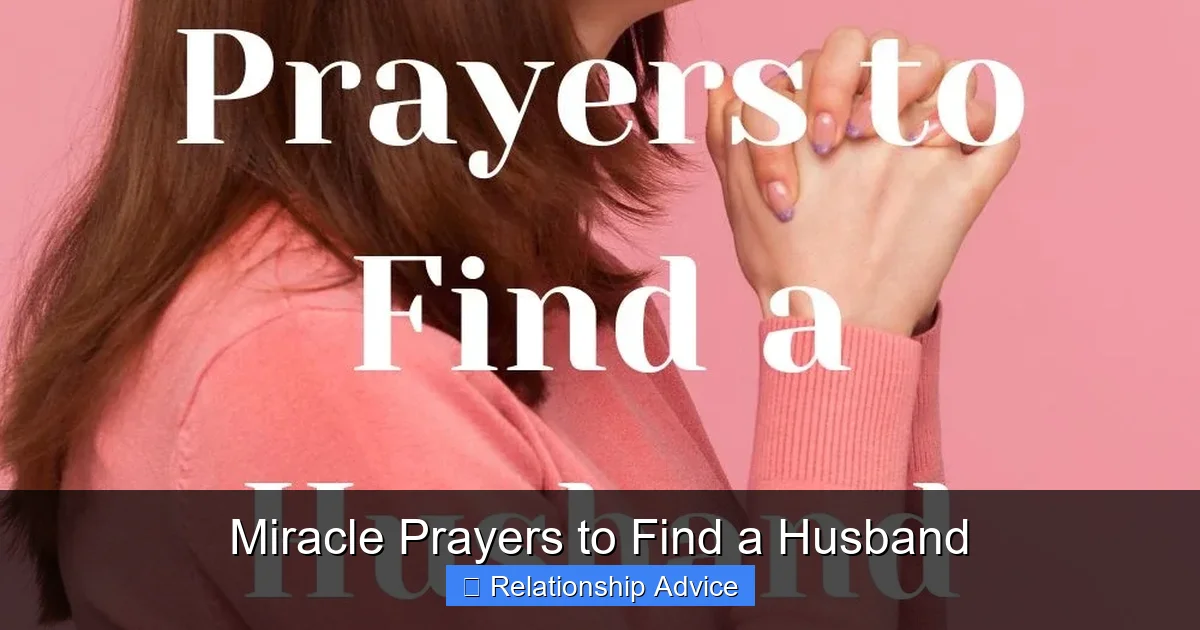 Miracle Prayers to Find a Husband