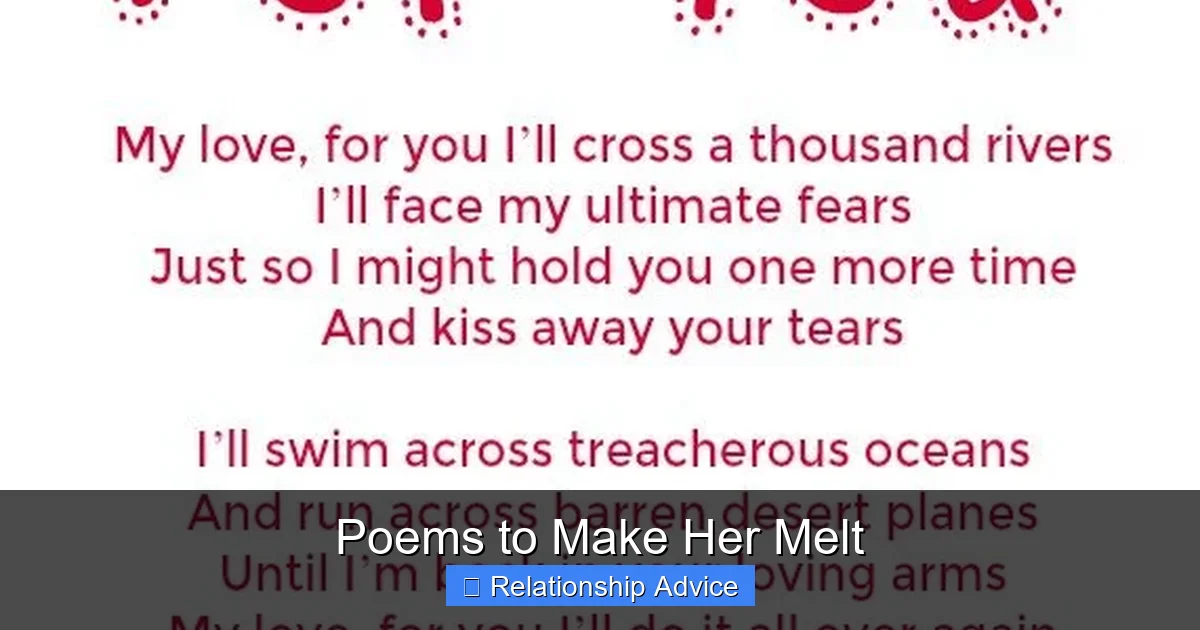 Poems to Make Her Melt