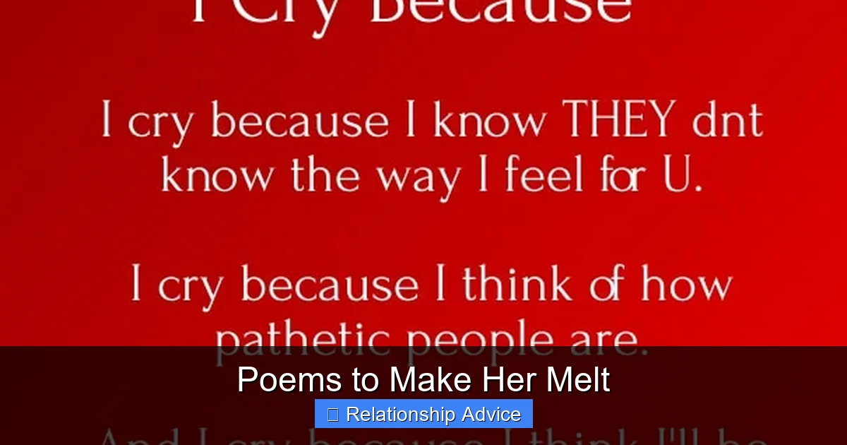 Poems to Make Her Melt