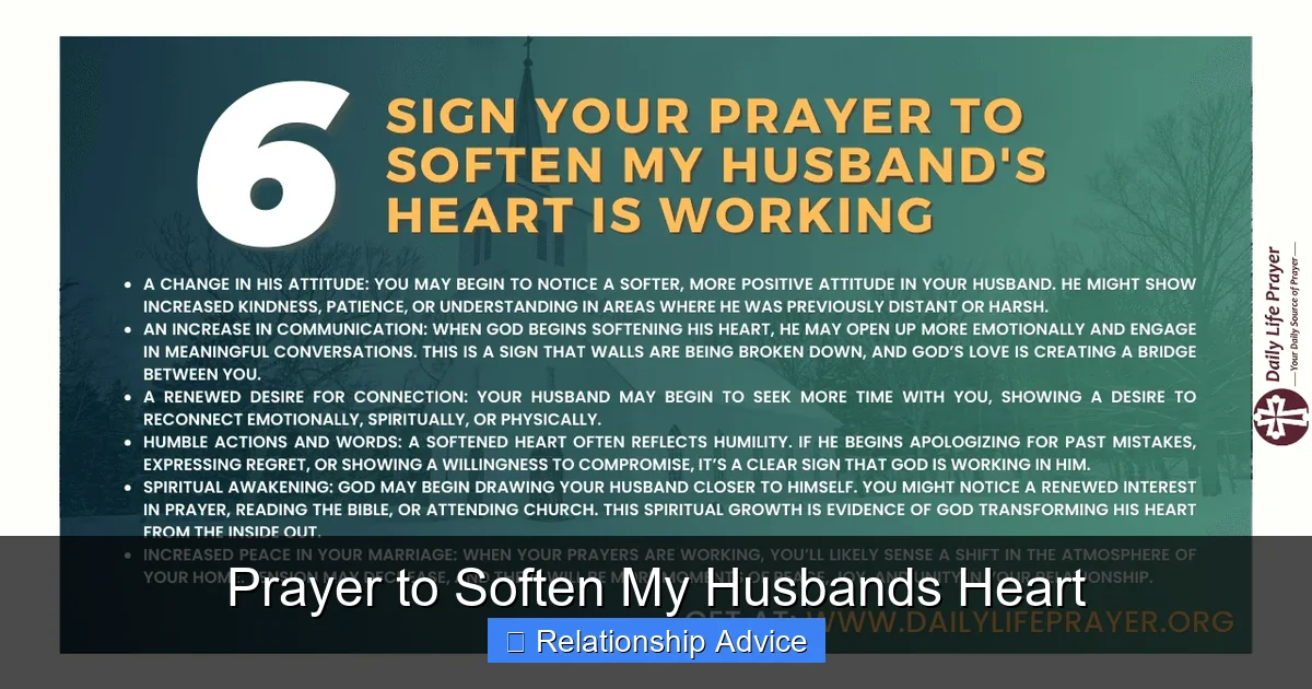Prayer to Soften My Husbands Heart
