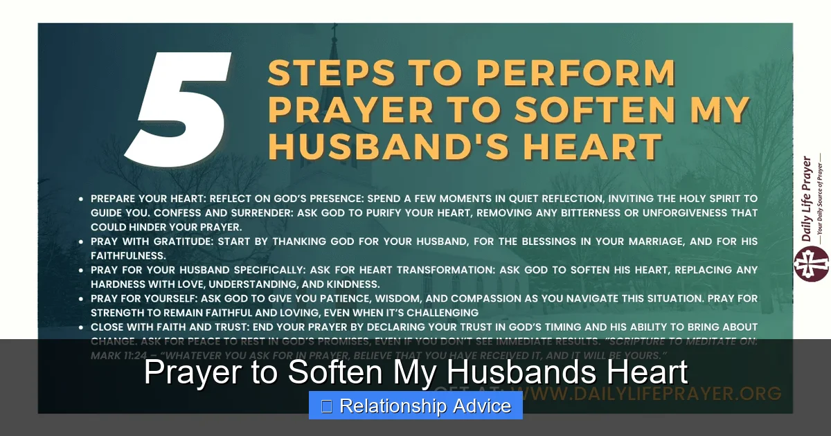 Prayer to Soften My Husbands Heart
