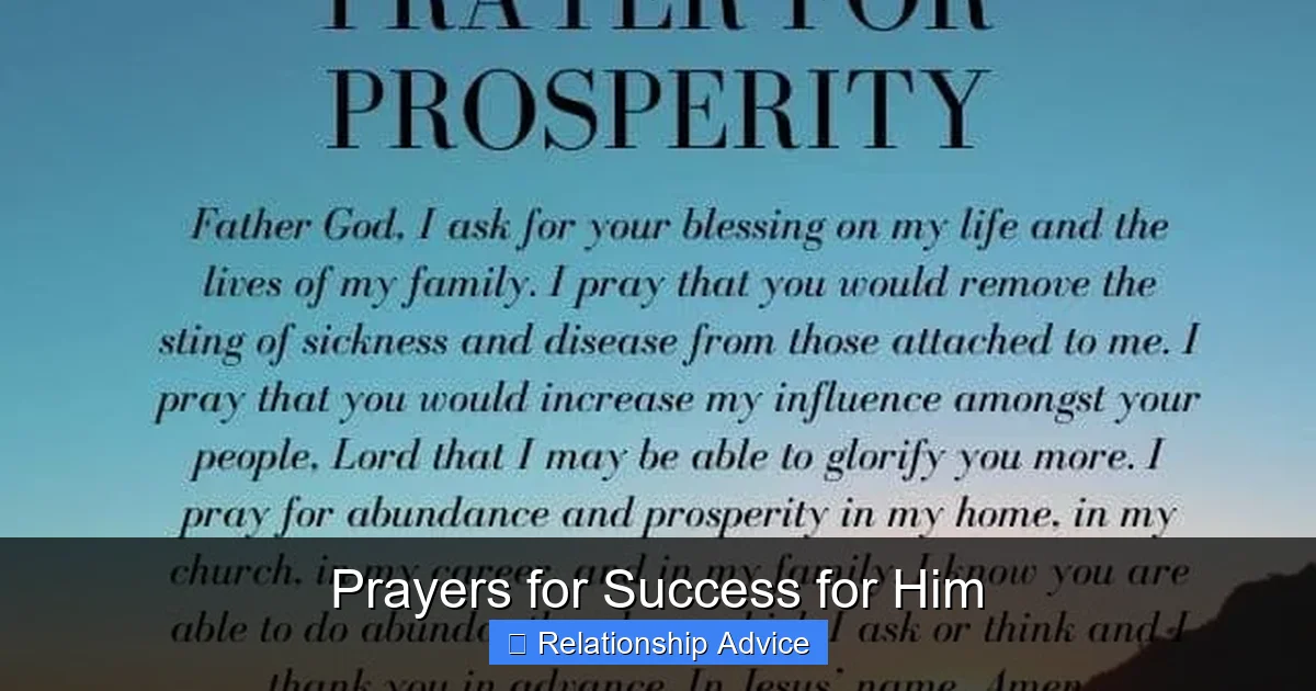 Prayers for Success for Him