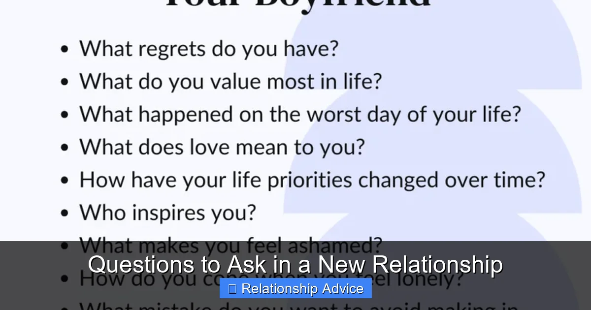 Questions to Ask in a New Relationship