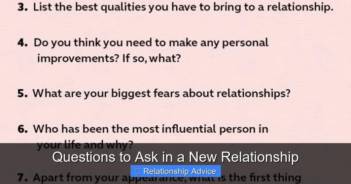 Questions to Ask in a New Relationship