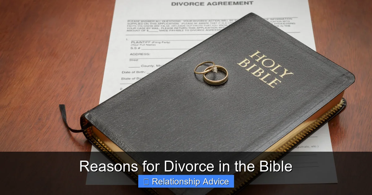 Reasons for Divorce in the Bible