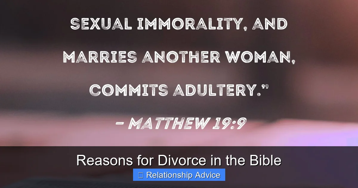 Reasons for Divorce in the Bible