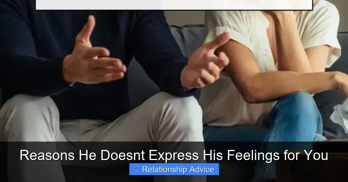 Reasons He Doesnt Express His Feelings for You