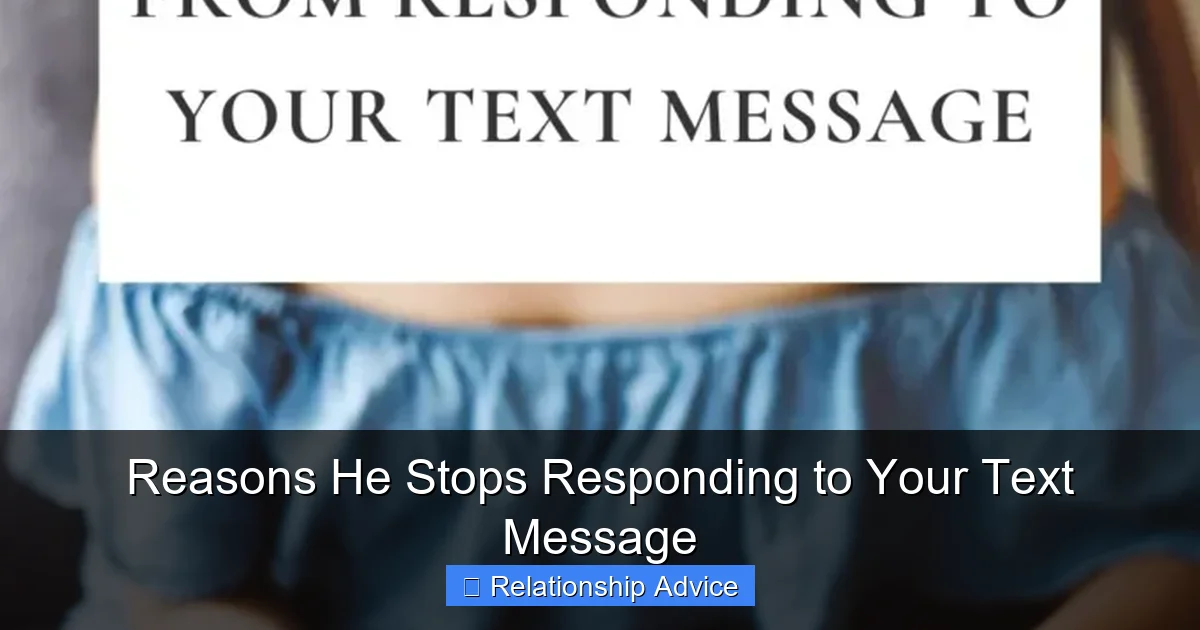 Reasons He Stops Responding to Your Text Message