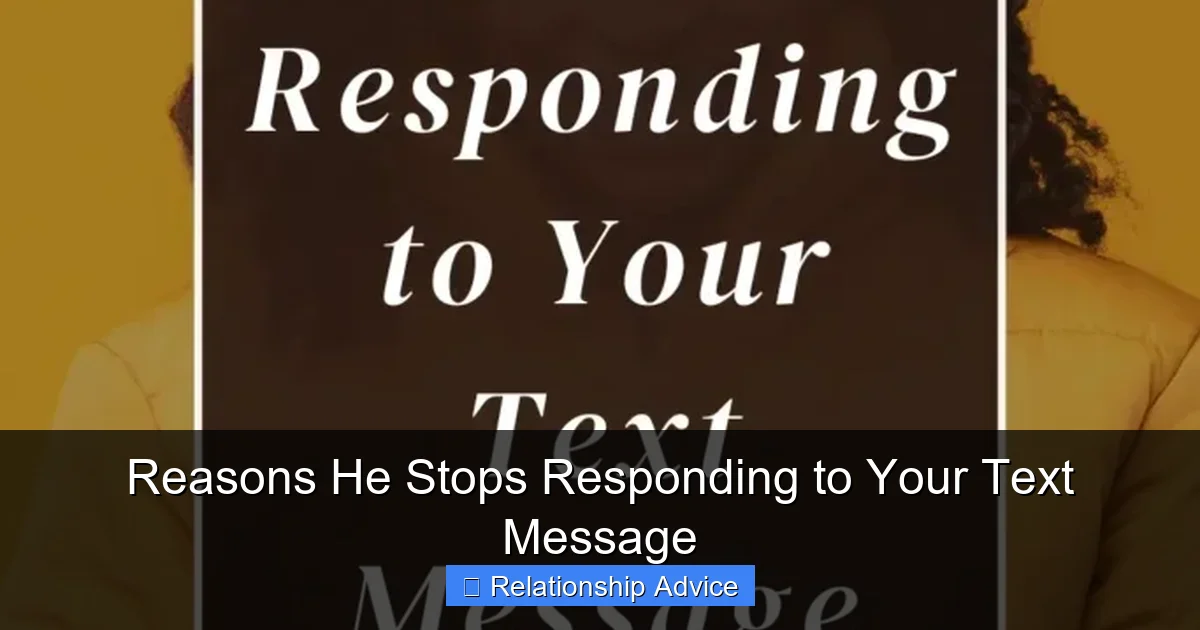 Reasons He Stops Responding to Your Text Message