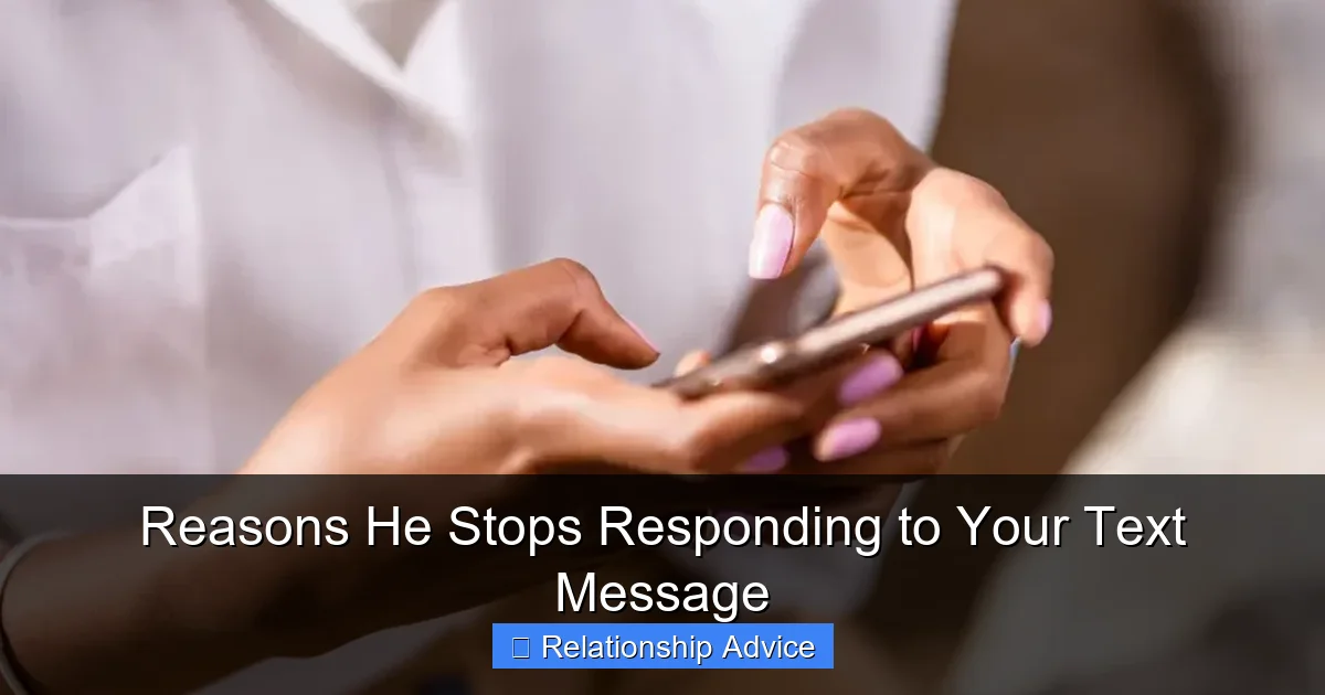 Reasons He Stops Responding to Your Text Message