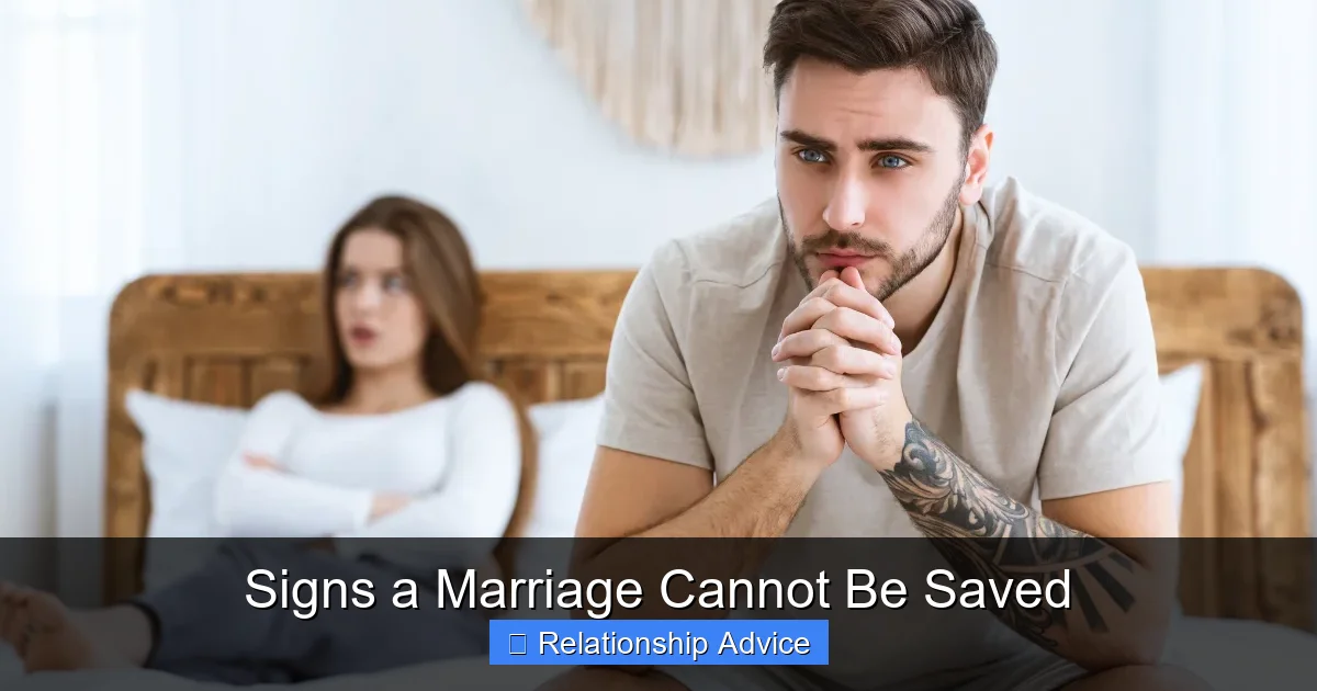 Signs a Marriage Cannot Be Saved