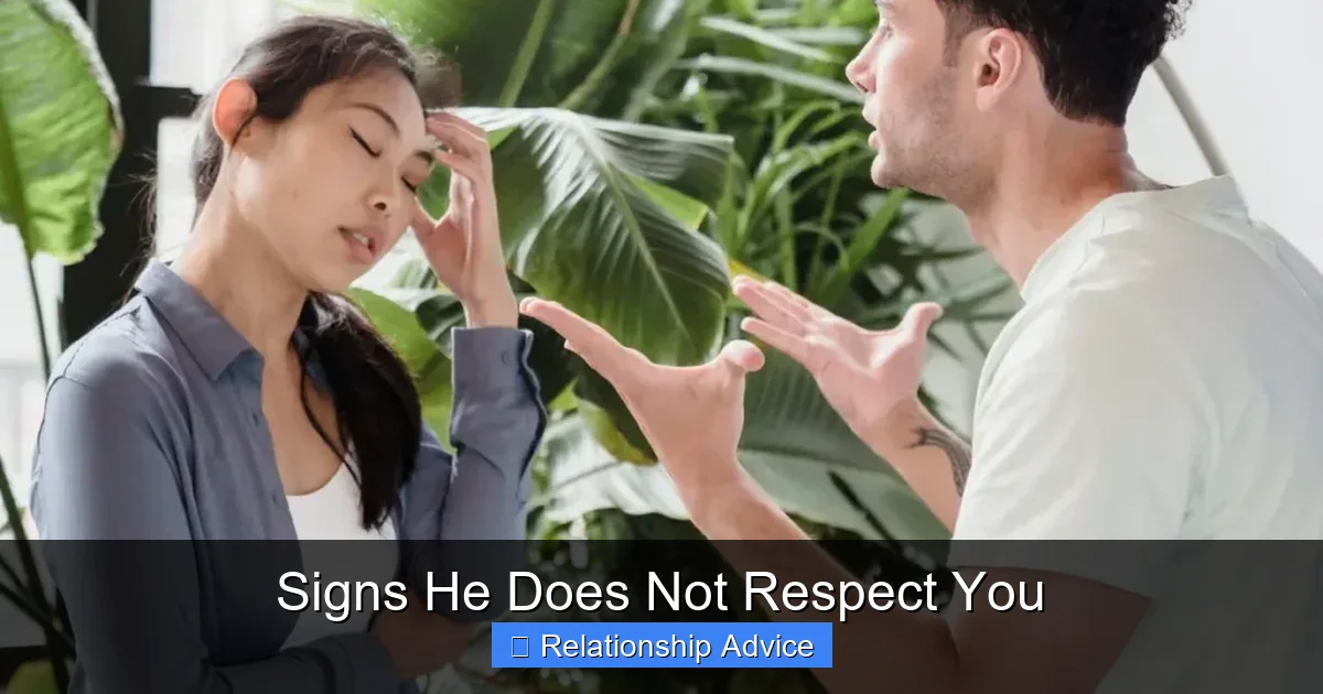 Signs He Does Not Respect You