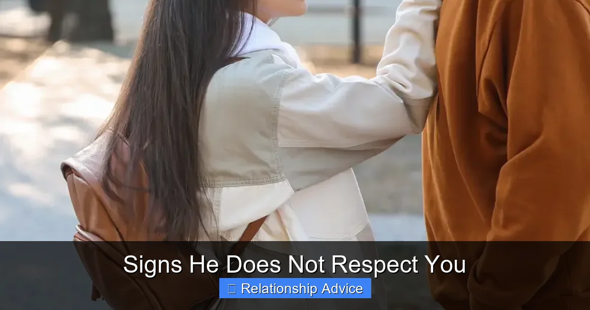 Signs He Does Not Respect You