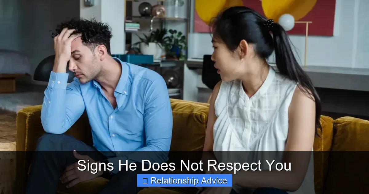 Signs He Does Not Respect You