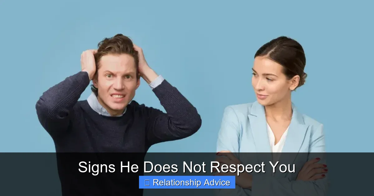 Signs He Does Not Respect You