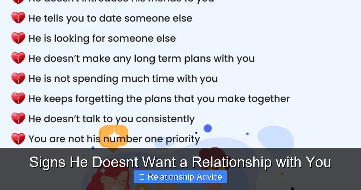 Signs He Doesnt Want a Relationship with You