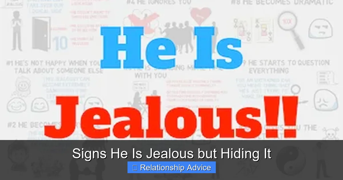 Signs He Is Jealous but Hiding It