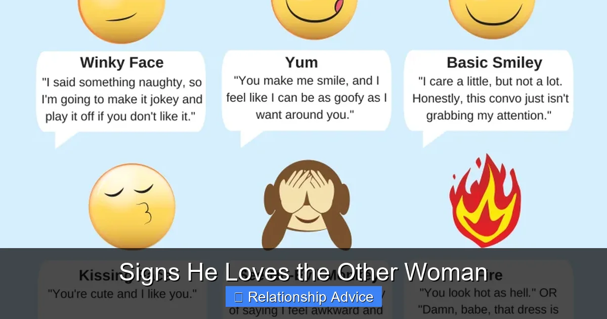Signs He Loves the Other Woman