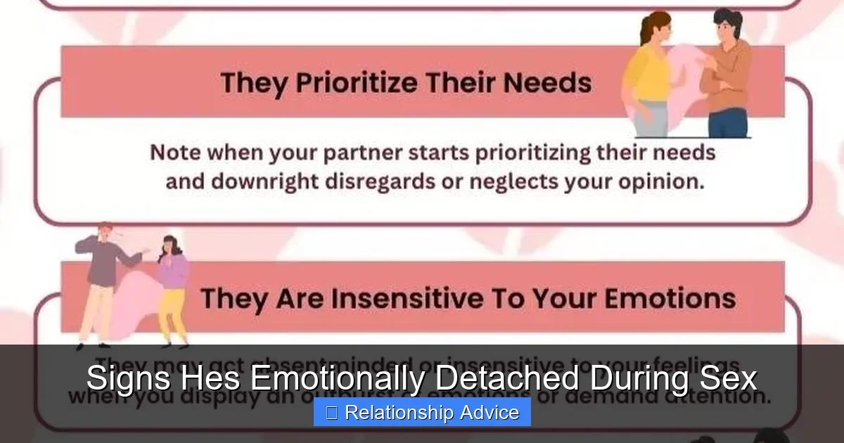 Signs Hes Emotionally Detached During Sex