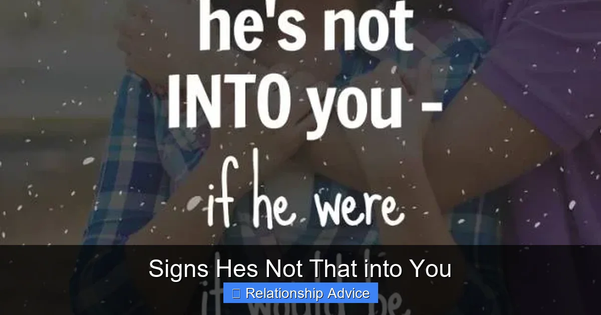 Signs Hes Not That into You