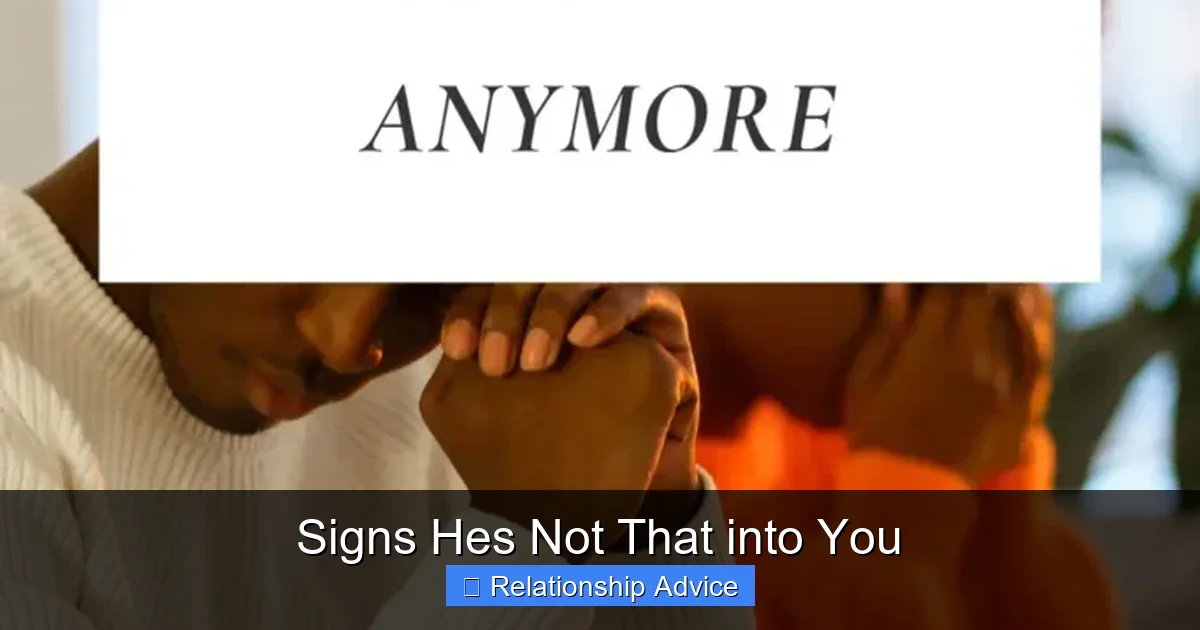 Signs Hes Not That into You