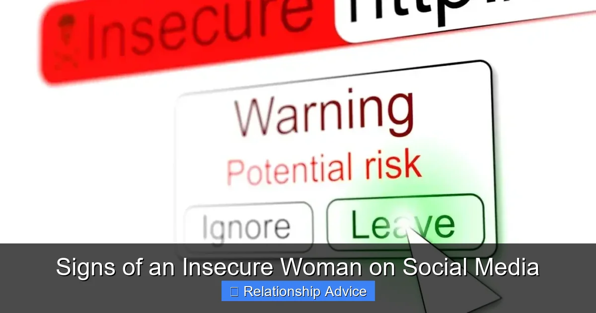 Signs of an Insecure Woman on Social Media