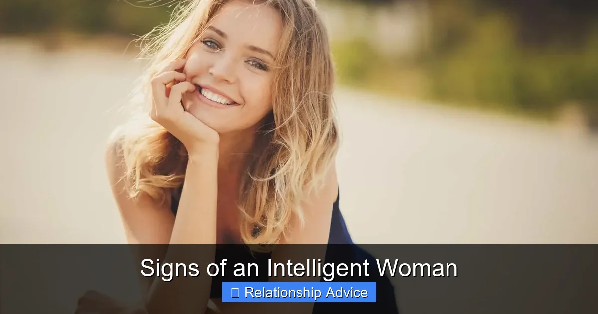Signs of an Intelligent Woman