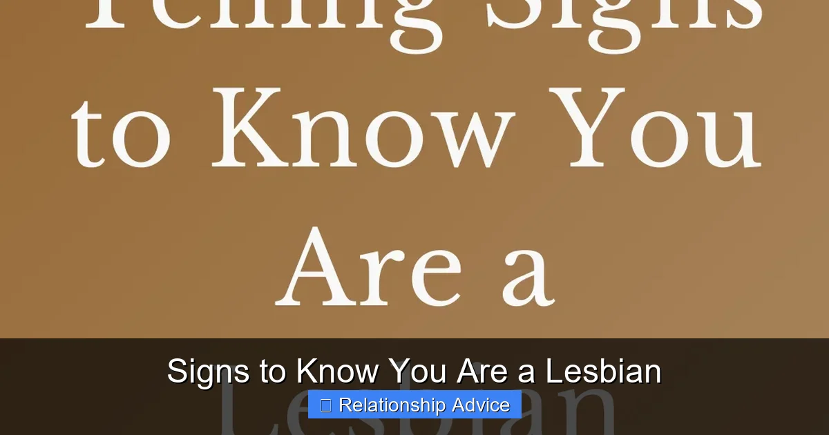 Signs to Know You Are a Lesbian