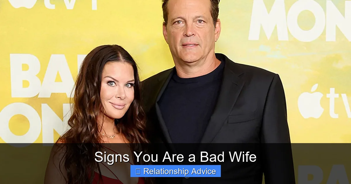 Signs You Are a Bad Wife