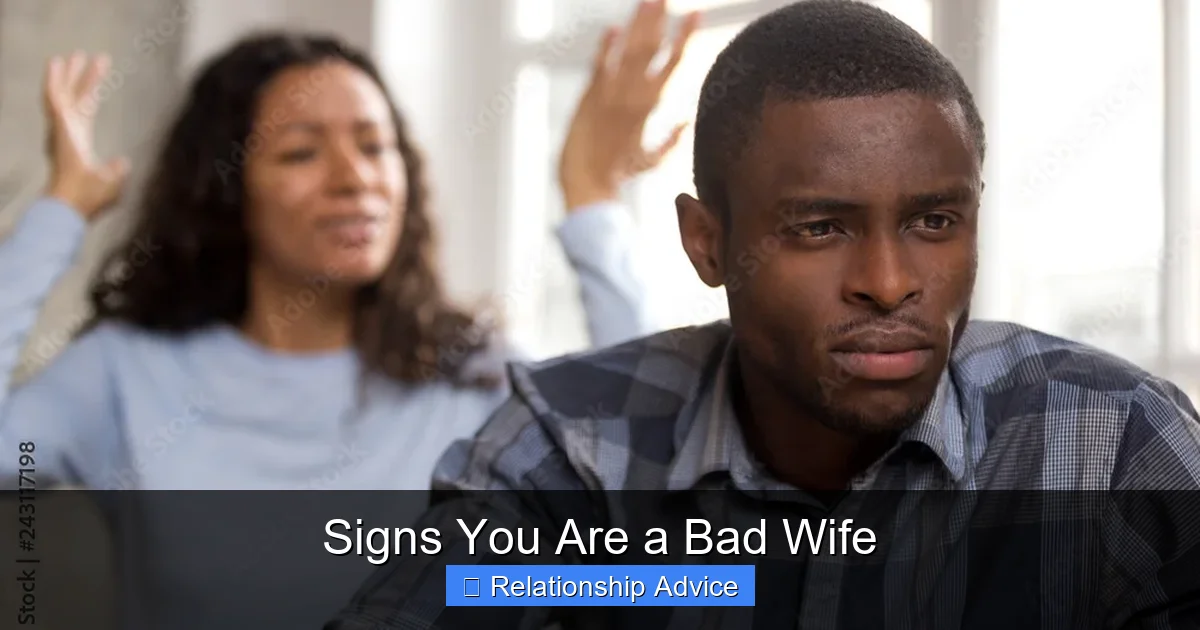 Signs You Are a Bad Wife