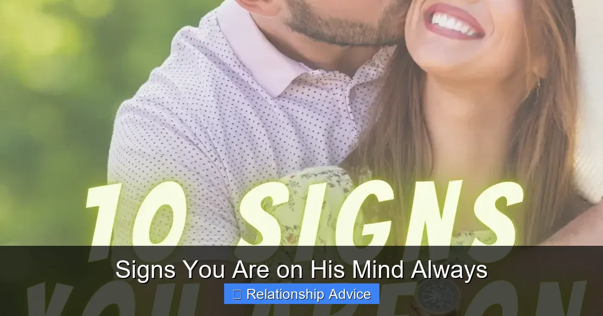 Signs You Are on His Mind Always